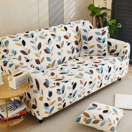 Double Seat Four Seasons Full Coverage Elastic Non-slip Sofa Cover(Vine)-garmade.com