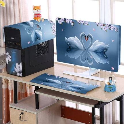 Desktop Computer LCD Monitor Cloth Dust-proof Cover, Size:22 inch(Lovers Swan)-garmade.com