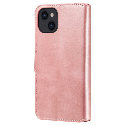 Classic Calf Texture PU + TPU Horizontal Flip Leather Case with Holder & Card Slots & Wallet For iPhone 13(Rose Gold)-garmade.com