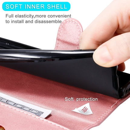 Classic Calf Texture PU + TPU Horizontal Flip Leather Case with Holder & Card Slots & Wallet For iPhone 13(Rose Gold)-garmade.com