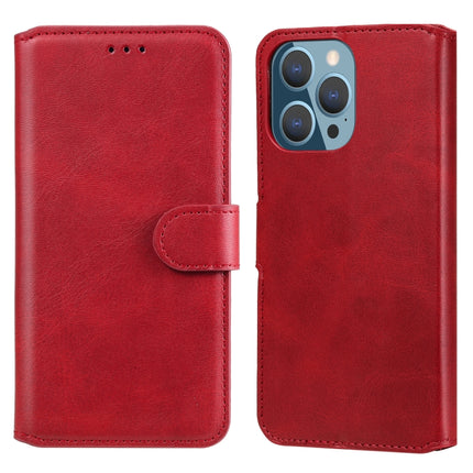 Classic Calf Texture PU + TPU Horizontal Flip Leather Case with Holder & Card Slots & Wallet For iPhone 13 Pro(Red)-garmade.com