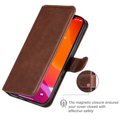 Classic Calf Texture PU + TPU Horizontal Flip Leather Case with Holder & Card Slots & Wallet For iPhone 13 Pro(Brown)-garmade.com