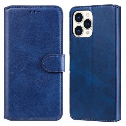 Classic Calf Texture PU + TPU Horizontal Flip Leather Case with Holder & Card Slots & Wallet For iPhone 13 Pro Max(Blue)-garmade.com
