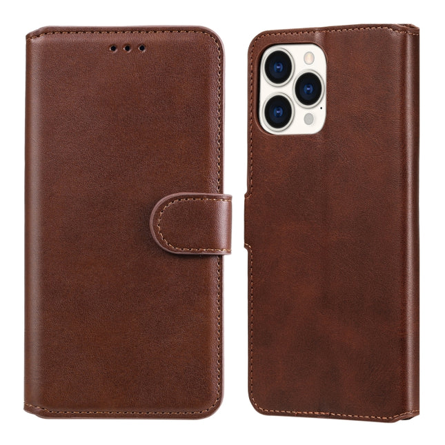 Classic Calf Texture PU + TPU Horizontal Flip Leather Case with Holder & Card Slots & Wallet For iPhone 13 Pro Max(Brown)-garmade.com