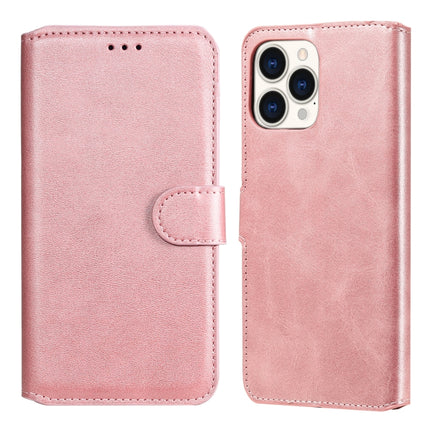 Classic Calf Texture PU + TPU Horizontal Flip Leather Case with Holder & Card Slots & Wallet For iPhone 13 Pro Max(Rose Gold)-garmade.com