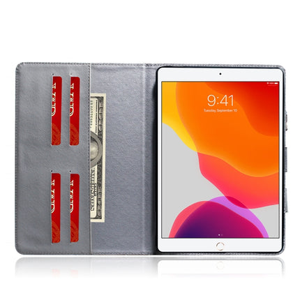 For iPad 10.2 / 10.5 / Air 2019 3D Colored Drawing Horizontal Flip Leather Case with Holder & Card Slot & Wallet & Handle(Lion)-garmade.com