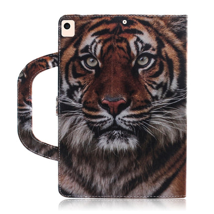 For iPad 10.2 / 10.5 / Air 2019 3D Colored Drawing Horizontal Flip Leather Case with Holder & Card Slot & Wallet & Handle(Siberian Tiger)-garmade.com