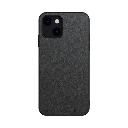 Pure Skin Leather Back Cover Shockproof Case For iPhone 13 mini(Black)-garmade.com