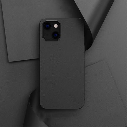 Pure Skin Leather Back Cover Shockproof Case For iPhone 13 mini(Black)-garmade.com