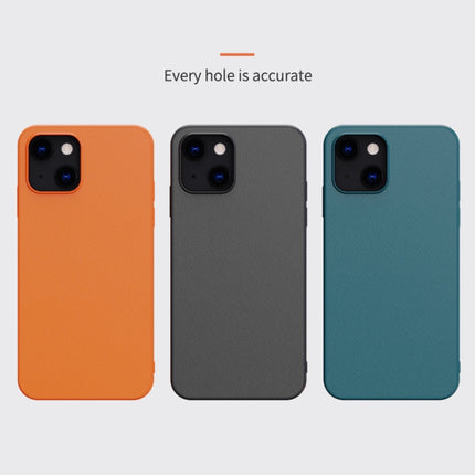 Pure Skin Leather Back Cover Shockproof Case For iPhone 13 mini(Orange)-garmade.com