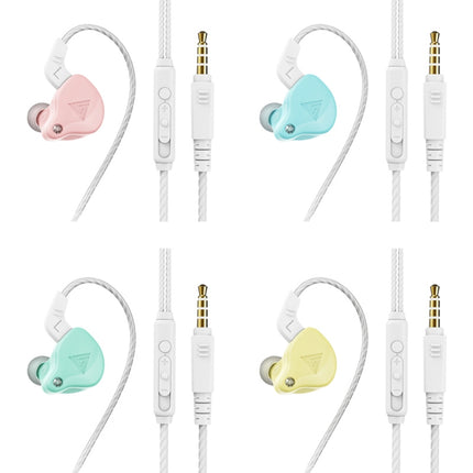 QKZ AK6-X 3.5mm In-Ear Wired Subwoofer Sports Earphone with Microphone, Cable Length: About 1.2m(Lemon Yellow)-garmade.com