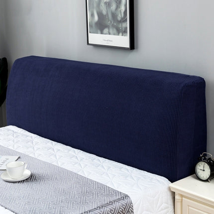 Polar Fleece Elastic Full Covered Headboard Dust Cover, Size:120cm(Blue)-garmade.com