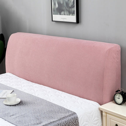 Polar Fleece Elastic Full Covered Headboard Dust Cover, Size:120cm(Pink)-garmade.com