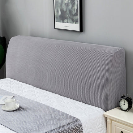 Polar Fleece Elastic Full Covered Headboard Dust Cover, Size:200cm(Light Gray)-garmade.com