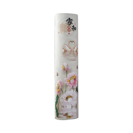 Elastic Cloth Cabinet Type Air Conditioner Dust Cover, Size:170 x 40cm(Swan and Lotus)-garmade.com