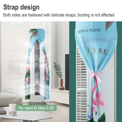Elastic Cloth Cabinet Type Air Conditioner Dust Cover, Size:170 x 40cm(Tropical Flamingo)-garmade.com