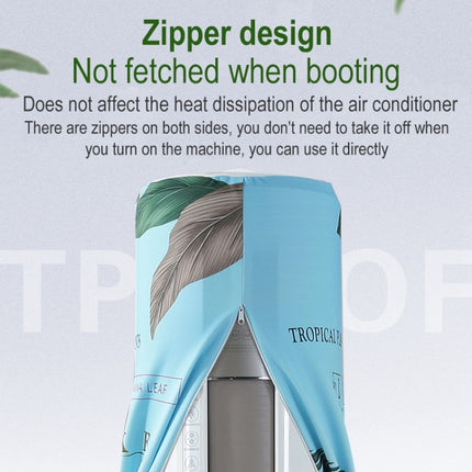 Elastic Cloth Cabinet Type Air Conditioner Dust Cover, Size:190 x 40cm(Lotus)-garmade.com