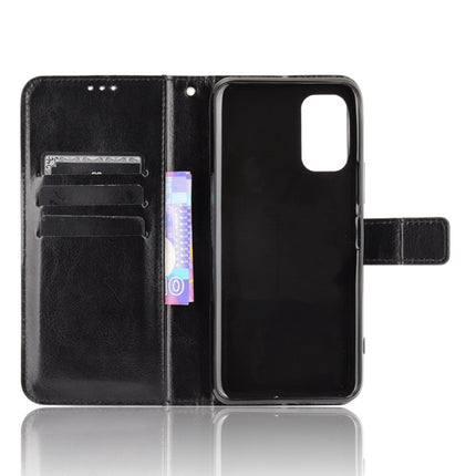 For Xiaomi Redmi Note 10 JP Version Crazy Horse Texture Horizontal Flip Leather Case with Holder & Card Slots & Lanyard(Black)-garmade.com