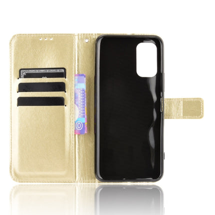 For Xiaomi Redmi Note 10 JP Version Crazy Horse Texture Horizontal Flip Leather Case with Holder & Card Slots & Lanyard(Gold)-garmade.com