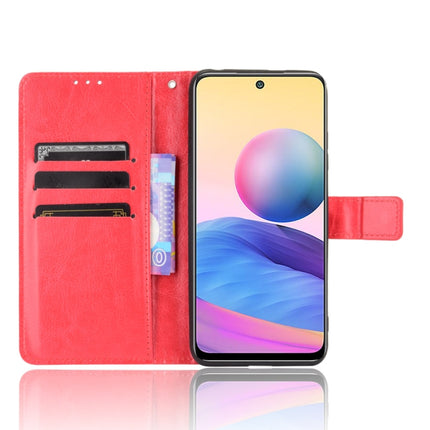 For Xiaomi Redmi Note 10T 5G Crazy Horse Texture Horizontal Flip Leather Case with Holder & Card Slots & Lanyard(Red)-garmade.com