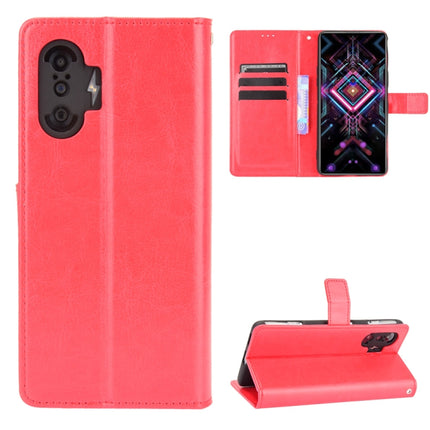 For Xiaomi Poco F3 GT Crazy Horse Texture Horizontal Flip Leather Case with Holder & Card Slots & Lanyard(Red)-garmade.com