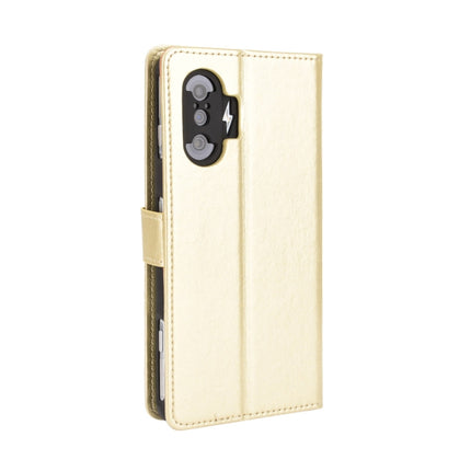 For Xiaomi Poco F3 GT Crazy Horse Texture Horizontal Flip Leather Case with Holder & Card Slots & Lanyard(Gold)-garmade.com