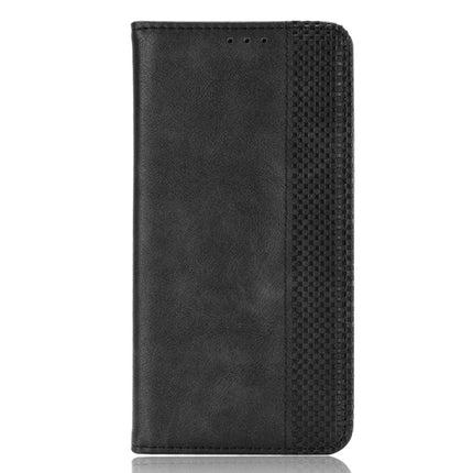 For Xiaomi Redmi Note 10 5G Magnetic Buckle Retro Crazy Horse Texture Horizontal Flip Leather Case with Holder & Card Slots & Photo Frame(Black)-garmade.com