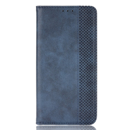 For Xiaomi Redmi Note 10 5G Magnetic Buckle Retro Crazy Horse Texture Horizontal Flip Leather Case with Holder & Card Slots & Photo Frame(Blue)-garmade.com