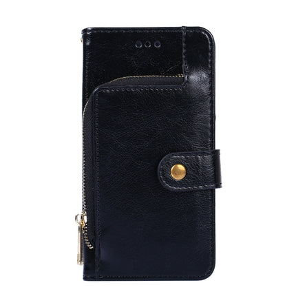 Zipper Bag PU + TPU Horizontal Flip Leather Case with Holder & Card Slot & Wallet & Lanyard For Xiaomi Redmi Note 9(Black)-garmade.com