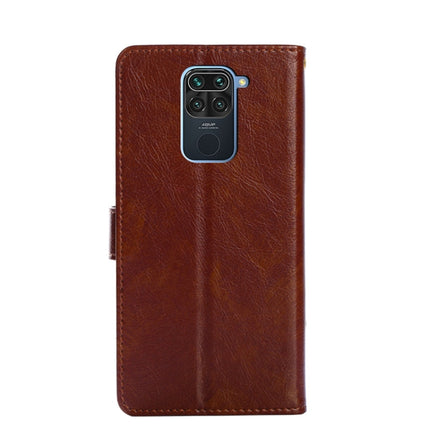 Zipper Bag PU + TPU Horizontal Flip Leather Case with Holder & Card Slot & Wallet & Lanyard For Xiaomi Redmi Note 9(Brown)-garmade.com