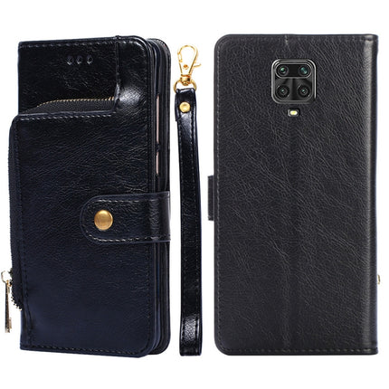 Zipper Bag PU + TPU Horizontal Flip Leather Case with Holder & Card Slot & Wallet & Lanyard For Xiaomi Redmi Note 9S(Black)-garmade.com