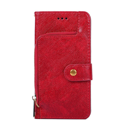 Zipper Bag PU + TPU Horizontal Flip Leather Case with Holder & Card Slot & Wallet & Lanyard For Xiaomi Redmi Note 9S(Red)-garmade.com