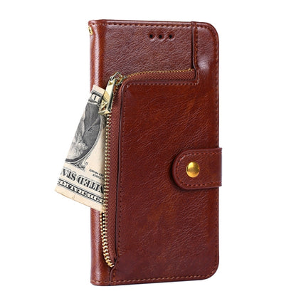 Zipper Bag PU + TPU Horizontal Flip Leather Case with Holder & Card Slot & Wallet & Lanyard For Xiaomi Redmi K30S(Brown)-garmade.com