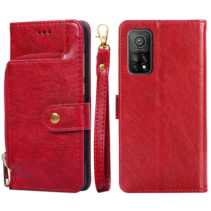 Zipper Bag PU + TPU Horizontal Flip Leather Case with Holder & Card Slot & Wallet & Lanyard For Xiaomi Redmi K30S(Red)-garmade.com