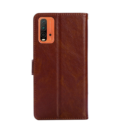 Zipper Bag PU + TPU Horizontal Flip Leather Case with Holder & Card Slot & Wallet & Lanyard For Xiaomi Redmi Note 9 4G (CN Version) / Redmi 9 Power / Redmi 9T(Brown)-garmade.com