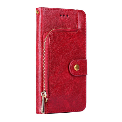Zipper Bag PU + TPU Horizontal Flip Leather Case with Holder & Card Slot & Wallet & Lanyard For Xiaomi Redmi Note 10 5G(Red)-garmade.com