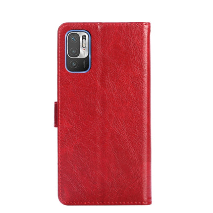 Zipper Bag PU + TPU Horizontal Flip Leather Case with Holder & Card Slot & Wallet & Lanyard For Xiaomi Redmi Note 10 5G(Red)-garmade.com