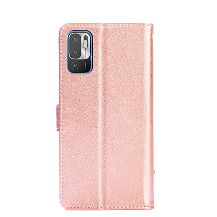 Zipper Bag PU + TPU Horizontal Flip Leather Case with Holder & Card Slot & Wallet & Lanyard For Xiaomi Redmi Note 10 5G(Rose Gold)-garmade.com