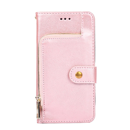 Zipper Bag PU + TPU Horizontal Flip Leather Case with Holder & Card Slot & Wallet & Lanyard For Xiaomi Mi 10T Lite / Redmi Note 9 Pro 5G CN Version(Rose Gold)-garmade.com