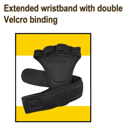 Sports Riding Gloves Silicone pull-up Exercise Gloves, Size:M(Reinforced Black)-garmade.com