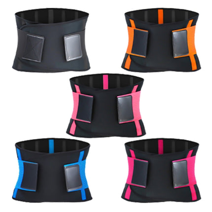 SBR Neoprene Sports Protective Gear Support Waist Protection Belt, Size:XS(Rose Red)-garmade.com