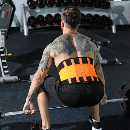 SBR Neoprene Sports Protective Gear Support Waist Protection Belt, Size:XS(Orange)-garmade.com