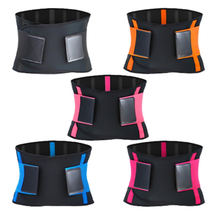 SBR Neoprene Sports Protective Gear Support Waist Protection Belt, Size:L(Rose Red)-garmade.com