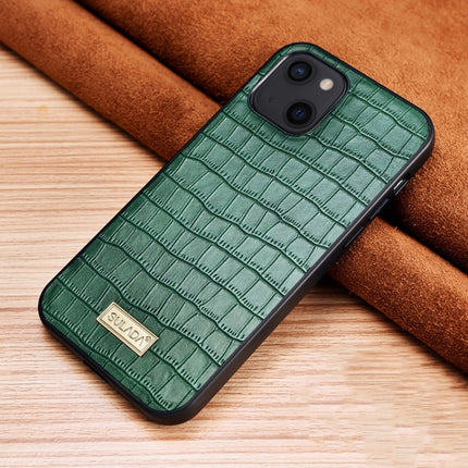 SULADA Crocodile Texture TPU Protective Case For iPhone 13 mini(Dark Green)-garmade.com