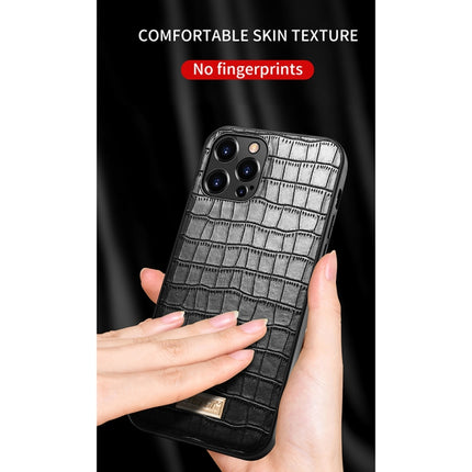 SULADA Crocodile Texture TPU Protective Case For iPhone 13 Pro(Black)-garmade.com