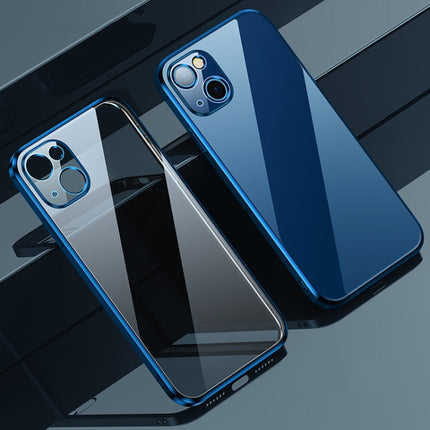 SULADA Elastic Silicone Edge Frame + TPU All-inclusive Anti-fall Case For iPhone 13 mini(Blue)-garmade.com