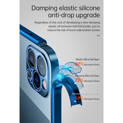 SULADA Elastic Silicone Edge Frame + TPU All-inclusive Anti-fall Case For iPhone 13 mini(Gold)-garmade.com