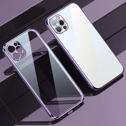 SULADA Elastic Silicone Edge Frame + TPU All-inclusive Anti-fall Case For iPhone 13 Pro(Purple)-garmade.com