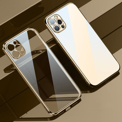 SULADA Elastic Silicone Edge Frame + TPU All-inclusive Anti-fall Case For iPhone 13 Pro Max(Gold)-garmade.com