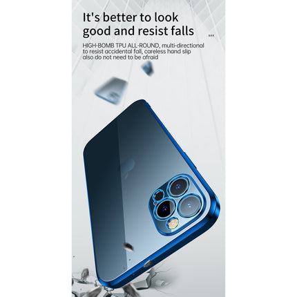 SULADA Elastic Silicone Edge Frame + TPU All-inclusive Anti-fall Case For iPhone 13 Pro Max(Silver)-garmade.com